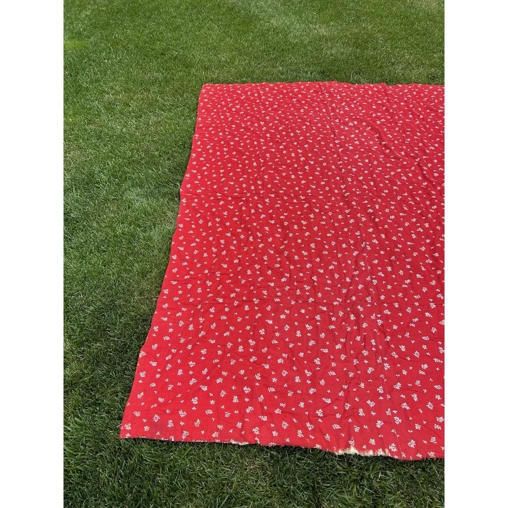 Vintage Hand Stitched Tied Nine Patch Quilt 86